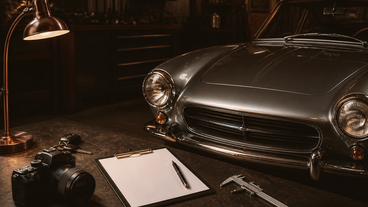 Oldtimer in der Werkstatt
